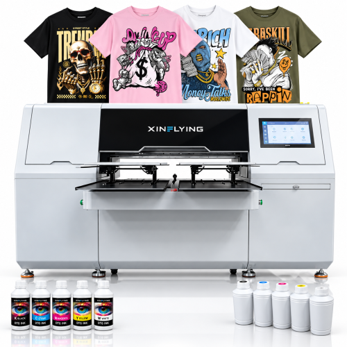 Double Station DTG T-Shirt Printing Machine 4 Heads Epson i3200-A1