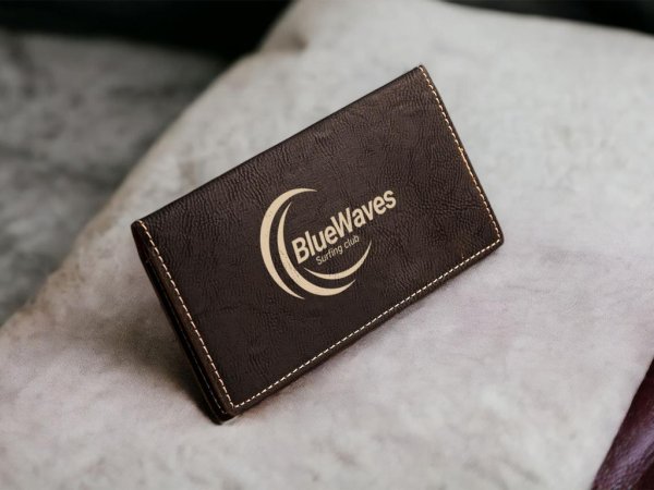 Deri Cüzdan Üzerine Logo Baskısı