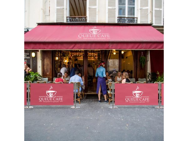 Kafe Tente ve Bariyer Baskısı
