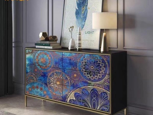 Mandala Desenli Şifonyer Giydirme